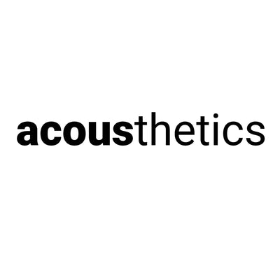 Logo of acousthetics on a white background