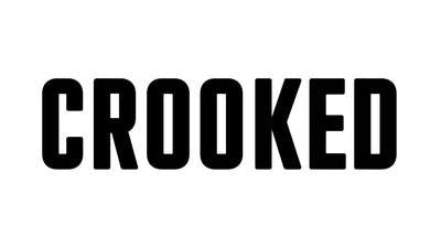 Black 'Crooked' text on a white background